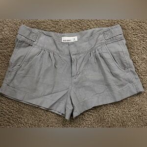 Linen Blend Pleated Trouser Shorts - S